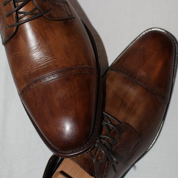 Johnston & Murphy Cap Toe Oxford Laceup Brown Italian Leather Men\'s Size 11 main image 9